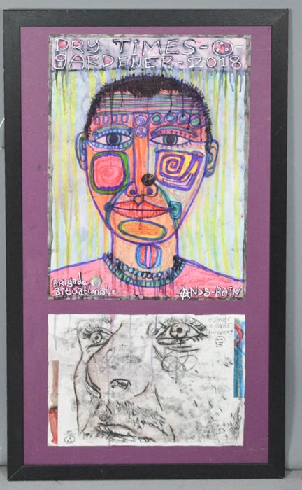 A group of modern art pictures, mixed media. - Image 4 of 4