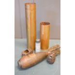 WWI shell case, mortar round, grenades and other items.