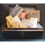 An Officers trunk, to Captain Haworth Roberts, containing photographs, training manuals, maps, dog