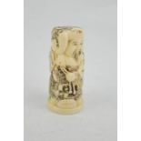 A 19th century signed Japanese hand carved netsuke, 7½cm high.