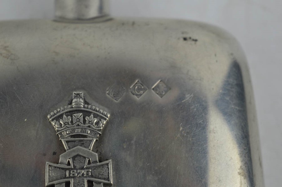 An Officers hip flask, The Green Howards. - Image 2 of 3