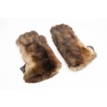A pair of vintage bear skin driving gloves.