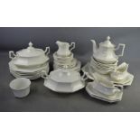 A group of Johnsons white tableware including 6 dinner plates, 5 side plates, 4 tea plates, 6