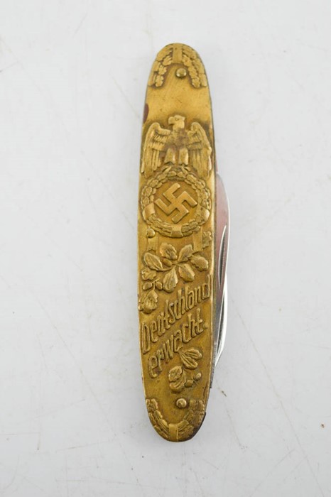 An Adolf Hitler souvenir commemorative pen knife, Deutschland Erwacht.