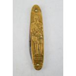 An Adolf Hitler souvenir commemorative penknife, propaganda of the U boats.