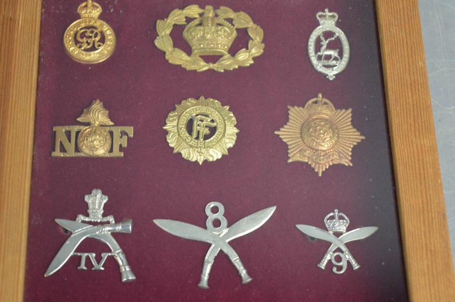 Two framed sets of cap badges. - Image 7 of 7