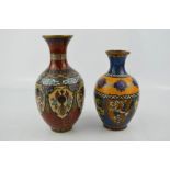 Two cloisonne vases.