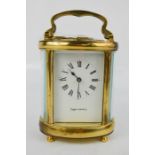 A Mappin & Webb Ltd gilt brass mantle clock, no. A1722, 15cm high.