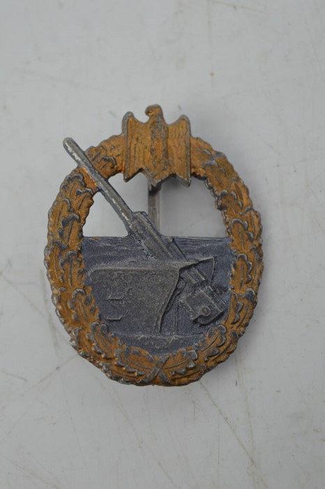 A Kriegman flak artillery badge, bearing makers marks.