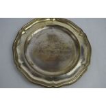 A Silverplate presentation tray to SS officer Heinrich Springer November 1944