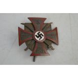 A German Nazi Russian cossack cross marked Munchen
