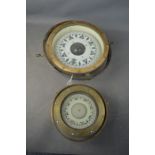 A pair of WW2 era German Naval compasses reputedly from a German U-boat - The small brass compass is
