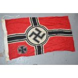 A Original German flag reputedly taken from a U-boat in France 1944