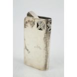 A silver Scottish petrol lighter, engraved 'Unity' to the base, 1.58toz total.