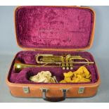 A Henri Selmer of Paris trumpet, no. 43339, lightweight M660 with velvet lined hard case.