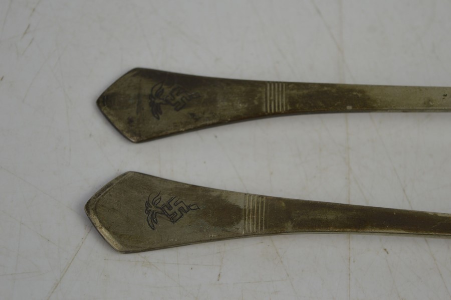 A WW2 German Africa corps spoon & fork - Image 2 of 2