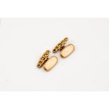 A pair of 9ct gold cufflinks, 3.1g. A/F