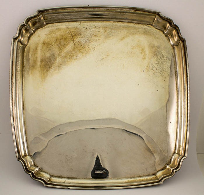 A silver salver, Sheffield 1930, 30toz.