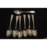 A group of silver teaspoons, 4.50toz.
