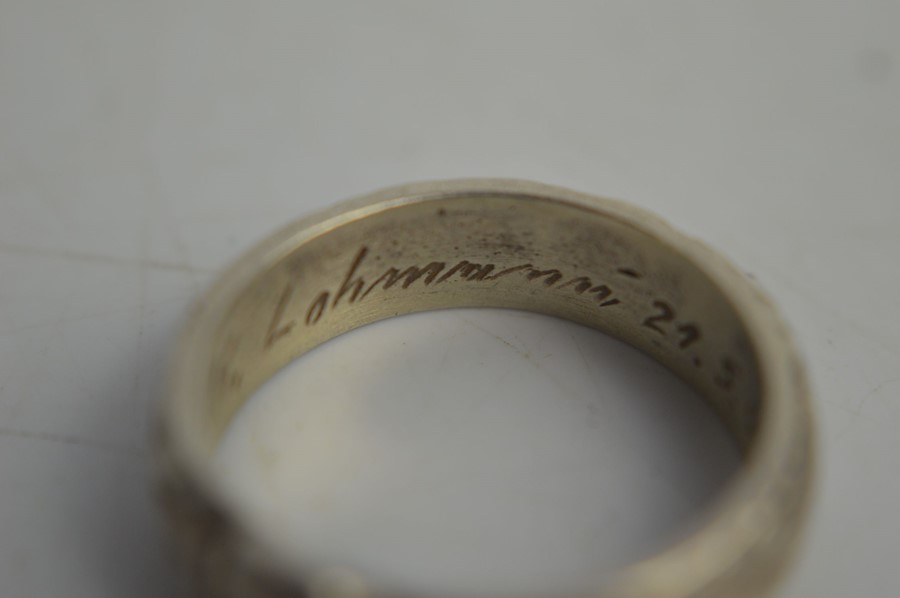 Three German SS officers rings all with makers / hallmarks - Image 4 of 10