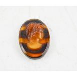 A vintage rare finely carved miniature agate cabochon.