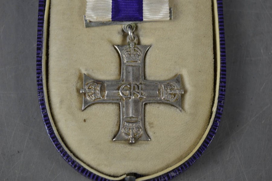 A military cross, unnamed, dated 1941, ribbon bar and box. - Image 3 of 4