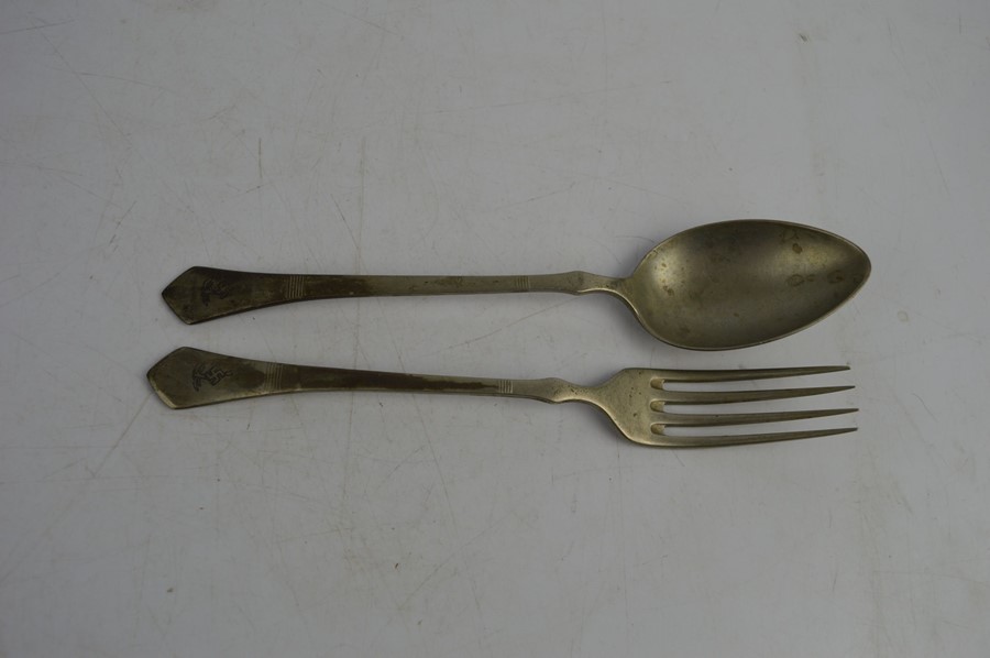 A WW2 German Africa corps spoon & fork