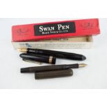 A Swan Pen fountain pen, Mabie.Todd & Co, Ltd, with 14ct gold nib, original box, together with a