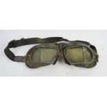 A pair of WWII period flying goggles.