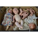 A German Armand Marseille doll, numbered 390, together with a HW Jubilee baby doll and a baby