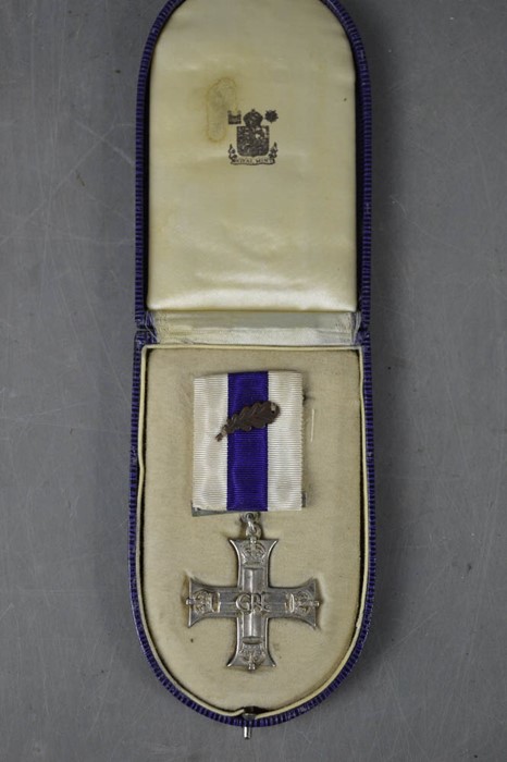 A military cross, unnamed, dated 1941, ribbon bar and box. - Image 2 of 4