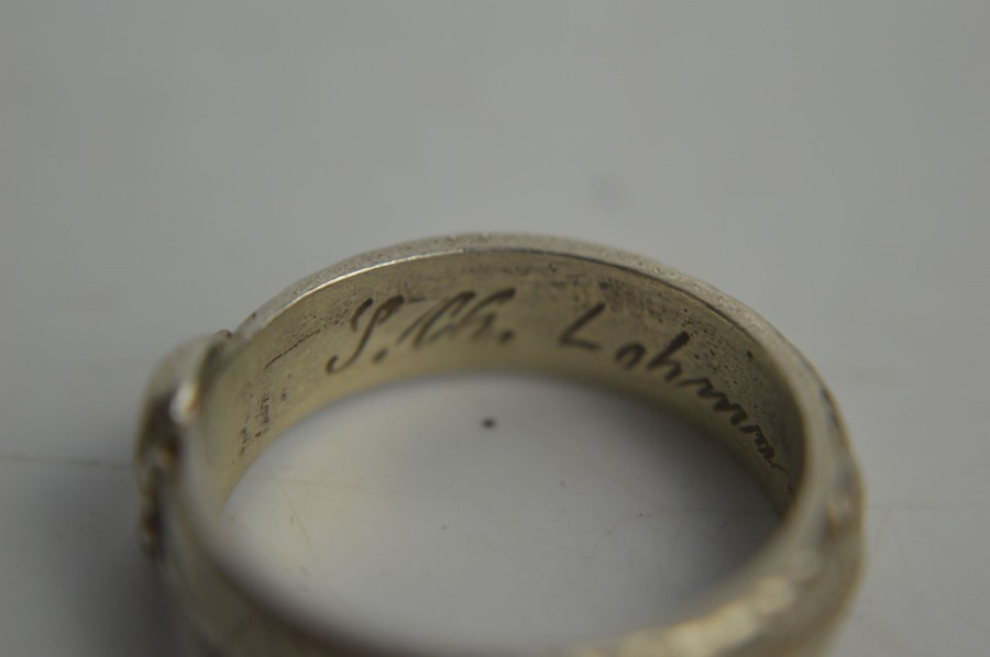 Three German SS officers rings all with makers / hallmarks - Image 3 of 10