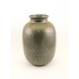 A Poole pottery vase, in grey with iridescent flecks, 20cm high.
