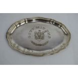 A German army officers mess silverplate tray - Gott mit uns