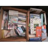 Three boxes of books to include Steam on Britains Railways - Various cook books - Novels etc
