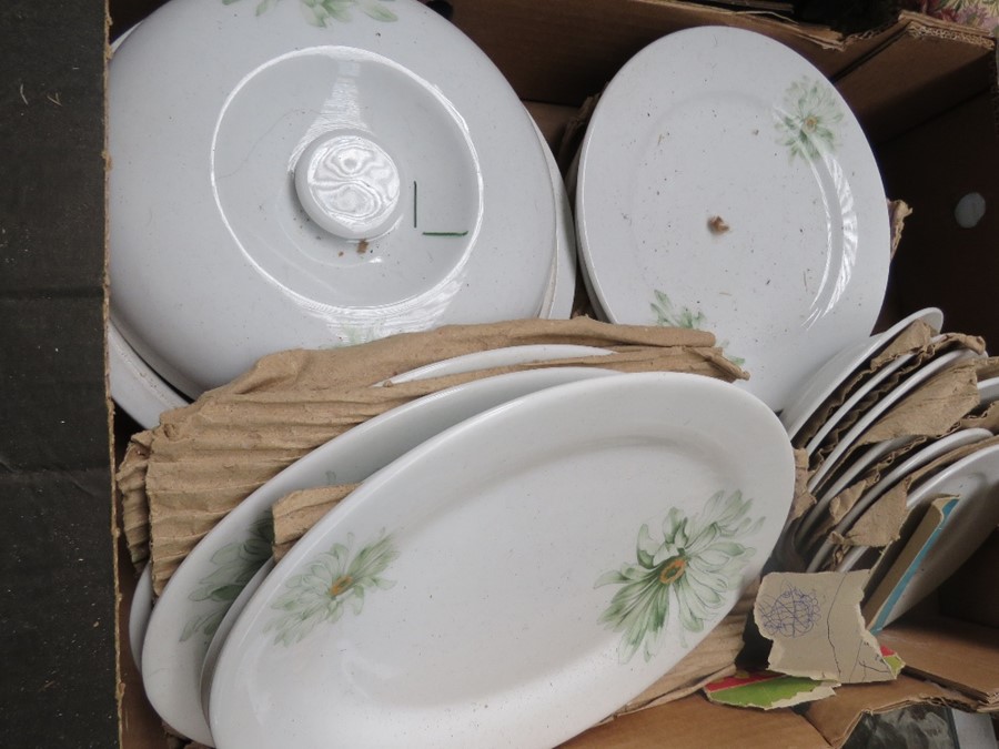 Two Boxes of mixed items to include Chinese cups & saucers , plates , casserole dish etc - Image 2 of 2