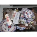 A box of mixed items to include - vases - Graf Keramic pottery etc