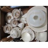 A Bone china part tea service together with a quantity of other items