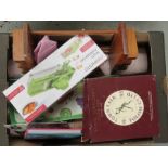 A box of wallpaper trays - Food cutter - Jewellery cleaner etc
