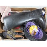 A quantity of Riding boots and other items