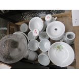 Two Boxes of mixed items to include Chinese cups & saucers , plates , casserole dish etc