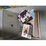 A group of records in a case