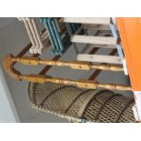 A pine towel rail