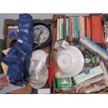 Two boxes of mixed items to include - Books - Fire log etc