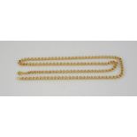 A 9ct gold chain, 44cm long, 9.2g.