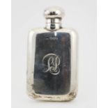 A silver hip flask, with monogram engraved to the front, Birmingham 1912, 2.85toz.