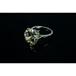 A platinum diamond solitaire ring, the brilliant cut 9.35ct diamond in a six double claw setting,