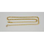 A 9ct gold chain, composed of circular links, 53cm long,9.5g.