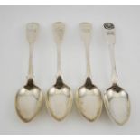 A group of four silver teaspoons, three Glasgow 1838, 2.96toz.