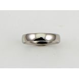 A platinum 950 standard court wedding band ring, size N, 6.89g.